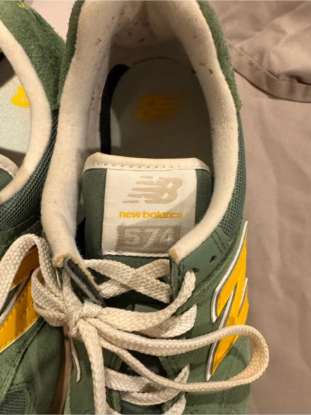 New Balance Green & Yellow Retro Runner - Picture 4 of 8